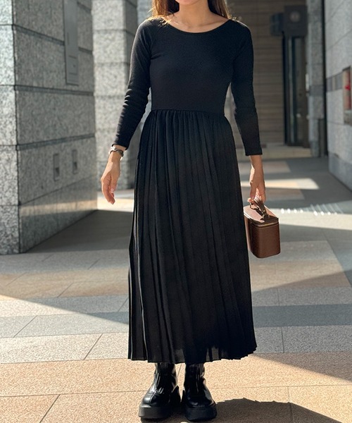 ST.ROONEY(セントルーニー)の「リブトッププリーツワンピース【低身長・小柄女性向け】(ワンピース・レディース・ブラック系その他/ブラック・XS)」の18枚目の写真