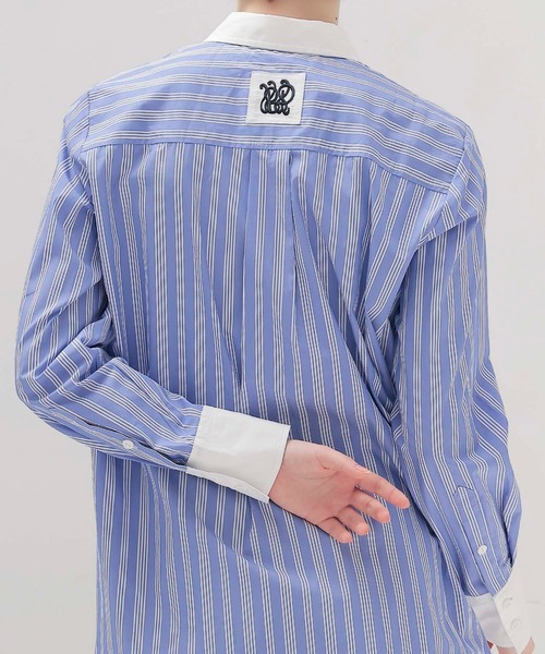 BAUM UND PFERDGARTEN(バウムウンドヘルガーデン)の「BAUM UND PFERDGARTEN / MEJRA(ストライプ柄シャツ 24084)(シャツ/ブラウス・レディース・ブルー・36)」の8枚目の写真