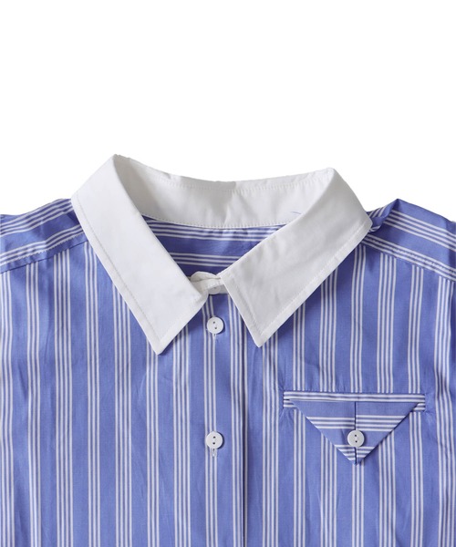 BAUM UND PFERDGARTEN(バウムウンドヘルガーデン)の「BAUM UND PFERDGARTEN / MEJRA(ストライプ柄シャツ 24084)(シャツ/ブラウス・レディース・ブルー・36)」の12枚目の写真