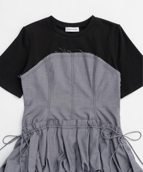 A.G.21メゾンスペシャル　Docking Balloon Hem Docking Balloon Hem T-shirt/ドッキングバルーンヘムTシャツ