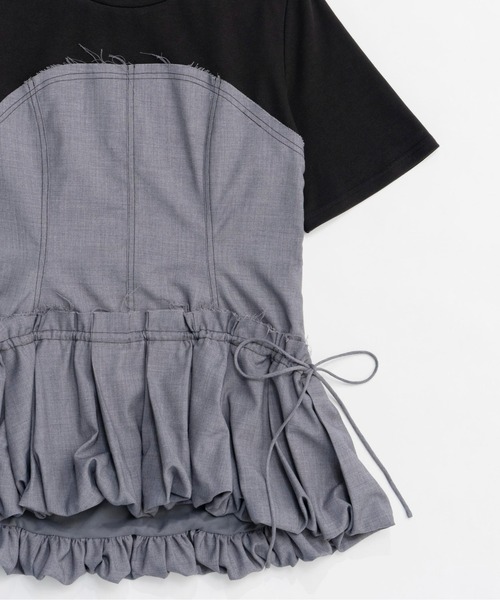 トップス Docking Balloon Hem T-shirt MAISON SPECIAL(メゾンスペシャル)｜Docking Balloon Hem T