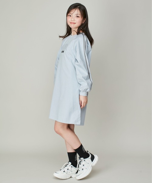 JENNI love（ジェニィラブ）の「【コットン100％】そでラインラグランTシャツワンピ（ワンピース・キッズ・サックスブルー/ブラック/チャコールグレー・160cm/150cm/140cm/130cm）」の20枚目の写真