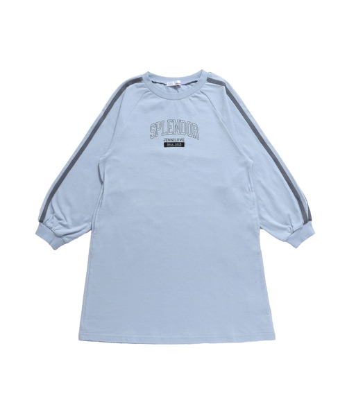 JENNI love（ジェニィラブ）の「【コットン100％】そでラインラグランTシャツワンピ（ワンピース・キッズ・サックスブルー/ブラック/チャコールグレー・160cm/150cm/140cm/130cm）」の15枚目の写真