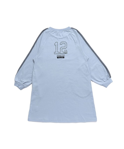 JENNI love（ジェニィラブ）の「【コットン100％】そでラインラグランTシャツワンピ（ワンピース・キッズ・サックスブルー/ブラック/チャコールグレー・160cm/150cm/140cm/130cm）」の14枚目の写真