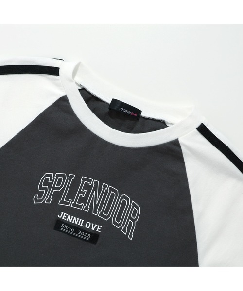 JENNI love（ジェニィラブ）の「【コットン100％】そでラインラグランTシャツワンピ（ワンピース・キッズ・サックスブルー/ブラック/チャコールグレー・160cm/150cm/140cm/130cm）」の13枚目の写真