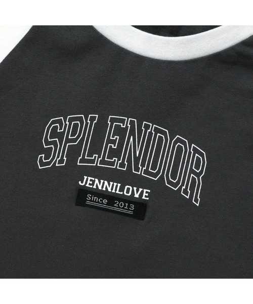 JENNI love（ジェニィラブ）の「【コットン100％】そでラインラグランTシャツワンピ（ワンピース・キッズ・サックスブルー/ブラック/チャコールグレー・160cm/150cm/140cm/130cm）」の12枚目の写真