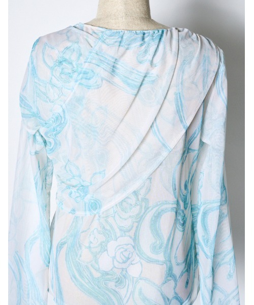RUMCHE(ラムシェ)の「Marble Grace Twist Tulle Tops / マーブルグレースツイストチュールトップス(その他トップス・レディース・ブルー系その他・FREE)」の12枚目の写真