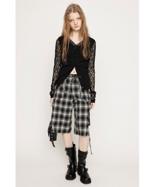 DAMAGE LACE CHECK MIDDLE パンツ セール】DAMAGE LACE CHECK MIDDLE PT ダメージ レース チェック