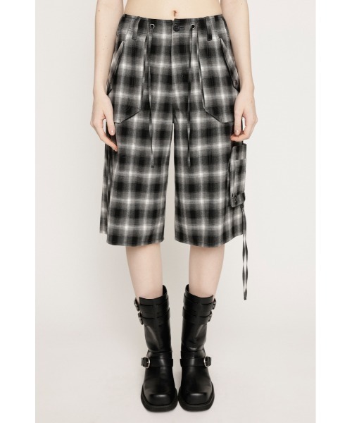 DAMAGE LACE CHECK MIDDLE パンツ セール】DAMAGE LACE CHECK MIDDLE PT ダメージ レース チェック