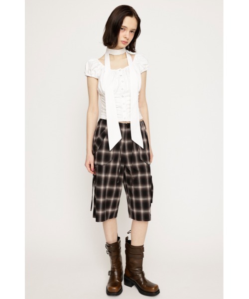 DAMAGE LACE CHECK MIDDLE パンツ セール】DAMAGE LACE CHECK MIDDLE PT ダメージ レース チェック