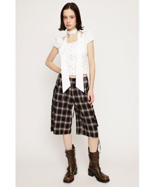 DAMAGE LACE CHECK MIDDLE パンツ セール】DAMAGE LACE CHECK MIDDLE PT ダメージ レース チェック