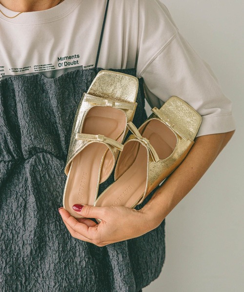 BAYFLOW（ベイフロー）の「ダブルリボンサンダル（サンダル・レディース・シルバー/ゴールド・MEDIUM/LARGE）」の21枚目の写真
