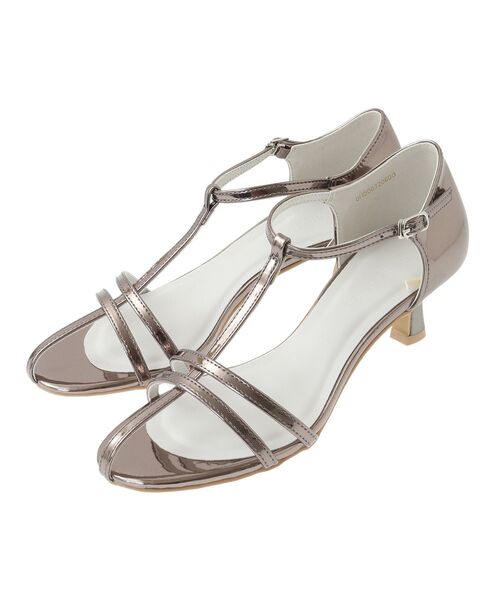 AMERICAN HOLIC（アメリカンホリック）の「ナロークロスストラップサンダル（サンダル・レディース・チャコールグレー/ピンクゴールド・S/M/L）」の9枚目の写真