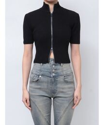 EMODA | プレーティングハーフリブジップニット(ニット/セーター)