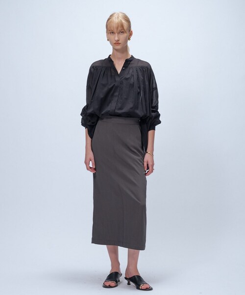 cloenc（クロエンス）の「【手洗い可】コットンシフォンギャザーブラウス（シャツ/ブラウス・レディース・ブラック/オリーブ/ホワイト・02）」の10枚目の写真