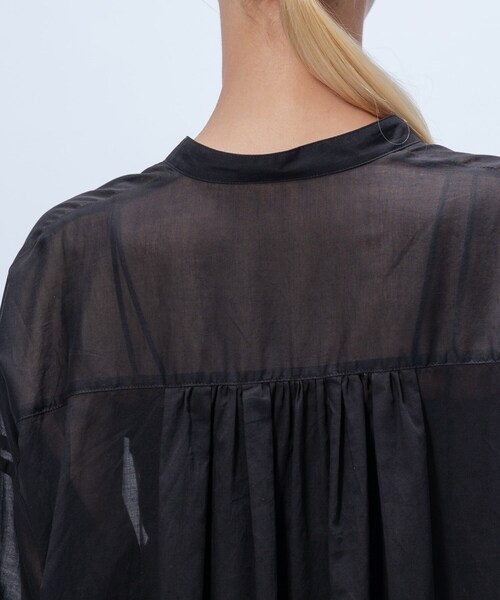 cloenc（クロエンス）の「【手洗い可】コットンシフォンギャザーブラウス（シャツ/ブラウス・レディース・ブラック/オリーブ/ホワイト・02）」の17枚目の写真