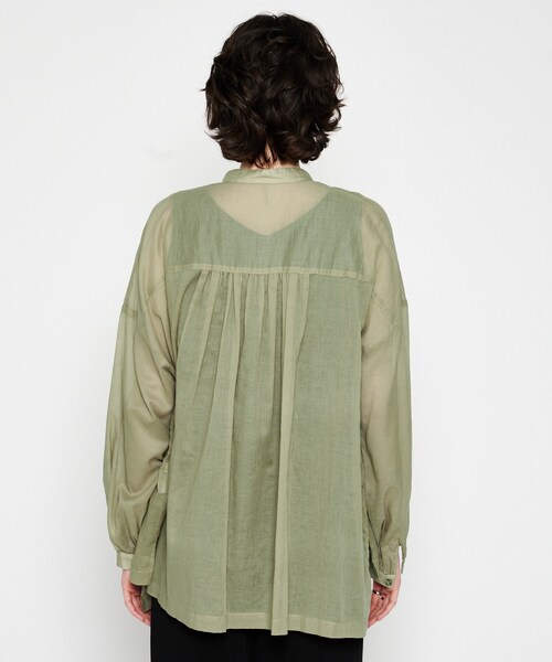 cloenc（クロエンス）の「【手洗い可】コットンシフォンギャザーブラウス（シャツ/ブラウス・レディース・ブラック/オリーブ/ホワイト・02）」の20枚目の写真