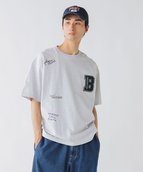 BEAMS HEART（ビームスハート）の「【ユニセックス】レタード ショート スリーブ Tシャツ（Tシャツ/カットソー・メンズ・ホワイト/ライトグレー・LARGE/SMALL/MEDIUM）」の5枚目の写真