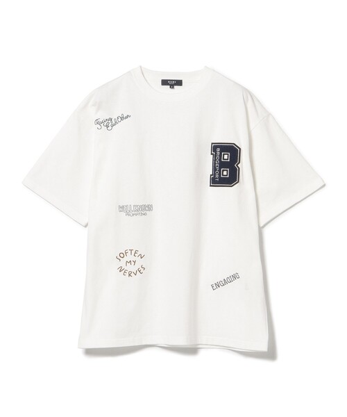 BEAMS HEART（ビームスハート）の「【ユニセックス】レタード ショート スリーブ Tシャツ（Tシャツ/カットソー・メンズ・ホワイト/ライトグレー・LARGE/SMALL/MEDIUM）」の7枚目の写真