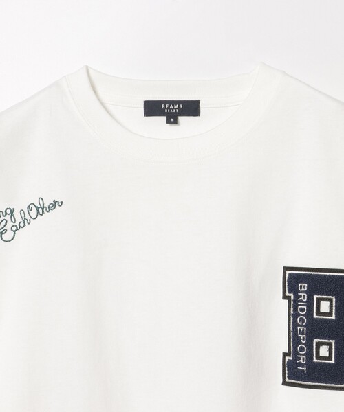 BEAMS HEART（ビームスハート）の「【ユニセックス】レタード ショート スリーブ Tシャツ（Tシャツ/カットソー・メンズ・ホワイト/ライトグレー・LARGE/SMALL/MEDIUM）」の8枚目の写真