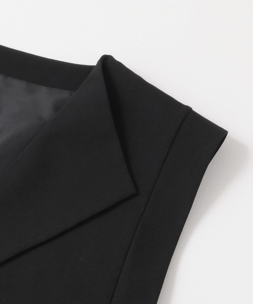 SENSE OF PLACE by URBAN RESEARCH(センスオブプレイスバイアーバンリサーチ)の「テーラードクロップドジレ(ベスト・レディース・ベージュ/ブラック/チャコールグレー・ONE)」の11枚目の写真