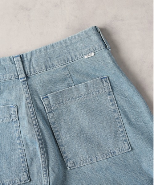 SOMETHING（サムシング）の「SOMETHING(サムシング)「SUMMER COOL」 涼しいワイドベーカーデニムパンツ（デニムパンツ・レディース・ライトインディゴブルー・M/L/XS/S）」の5枚目の写真