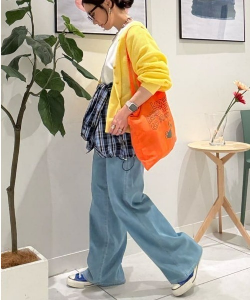 SOMETHING（サムシング）の「SOMETHING(サムシング)「SUMMER COOL」 涼しいワイドベーカーデニムパンツ（デニムパンツ・レディース・ライトインディゴブルー・M/L/XS/S）」の13枚目の写真