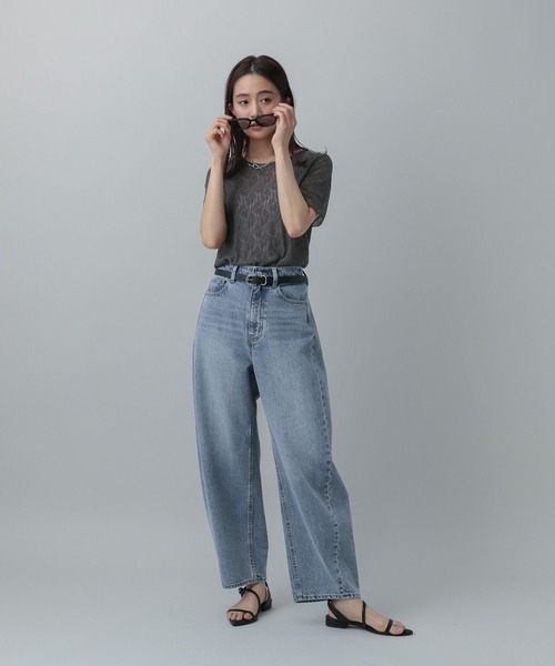 GLOBAL WORK（グローバルワーク）の「レースシアープルオーバー半袖/MATINEE LINE/327912（Tシャツ/カットソー・レディース・チャコールグレー/ブラック/アイボリー・MEDIUM/LARGE）」の6枚目の写真