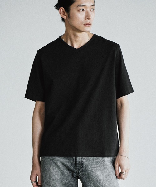 WYM LIDNM(�E�B�� �o�C ���h��)��EXTRA FINE COTTON BASIC TEE -SLIM CROPPED FIT-(V-NECK / CREW-NECK)(T�V���c/�J�b�g�\�[)