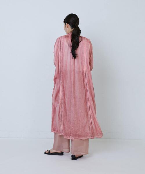 LOISIR（ロワズィール）の「【MTサイズ有り】インドピグメントダイシャツワンピース（ワンピース・レディース・ピンク/ネイビー・M/MT）」の7枚目の写真