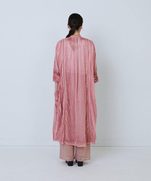 LOISIR（ロワズィール）の「【MTサイズ有り】インドピグメントダイシャツワンピース（ワンピース・レディース・ピンク/ネイビー・M/MT）」の10枚目の写真