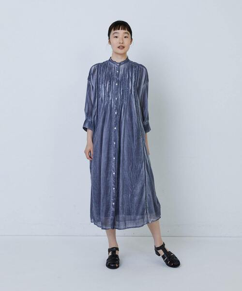 LOISIR（ロワズィール）の「【MTサイズ有り】インドピグメントダイシャツワンピース（ワンピース・レディース・ピンク/ネイビー・M/MT）」の11枚目の写真