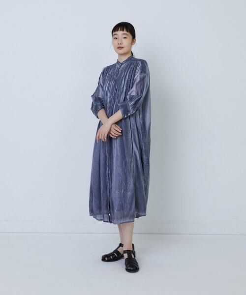 LOISIR（ロワズィール）の「【MTサイズ有り】インドピグメントダイシャツワンピース（ワンピース・レディース・ピンク/ネイビー・M/MT）」の12枚目の写真