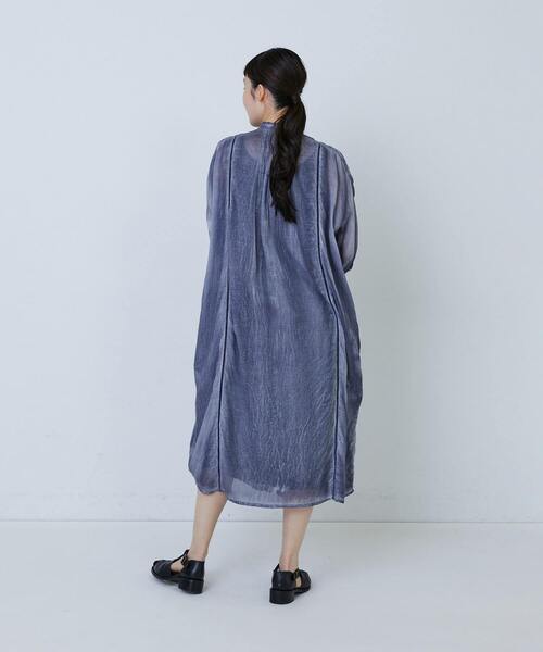 LOISIR（ロワズィール）の「【MTサイズ有り】インドピグメントダイシャツワンピース（ワンピース・レディース・ピンク/ネイビー・M/MT）」の14枚目の写真