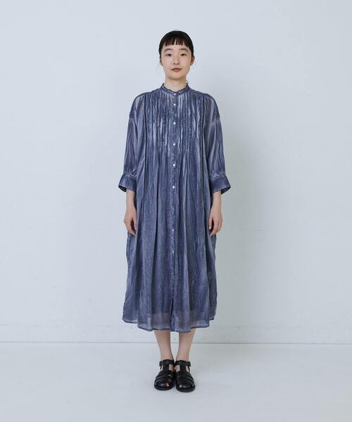 LOISIR（ロワズィール）の「【MTサイズ有り】インドピグメントダイシャツワンピース（ワンピース・レディース・ピンク/ネイビー・M/MT）」の15枚目の写真