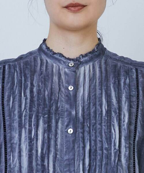 LOISIR（ロワズィール）の「【MTサイズ有り】インドピグメントダイシャツワンピース（ワンピース・レディース・ピンク/ネイビー・M/MT）」の18枚目の写真