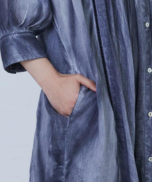 LOISIR（ロワズィール）の「【MTサイズ有り】インドピグメントダイシャツワンピース（ワンピース・レディース・ピンク/ネイビー・M/MT）」の21枚目の写真