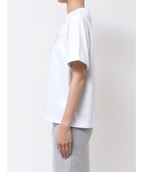 TONAL（トーナル）の「MロゴTシャツ（Tシャツ/カットソー・レディース・オフホワイト/ブラック・MEDIUM）」の11枚目の写真