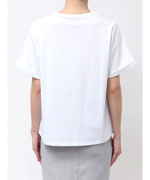 TONAL（トーナル）の「MロゴTシャツ（Tシャツ/カットソー・レディース・オフホワイト/ブラック・MEDIUM）」の10枚目の写真