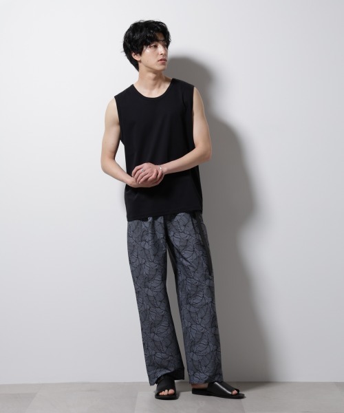 NANO universe（ナノユニバース）の「シルケットスムースノースリブプルオーバー（タンクトップ・メンズ・ブラック/スミクロ/ホワイト・S/M/L）」の21枚目の写真