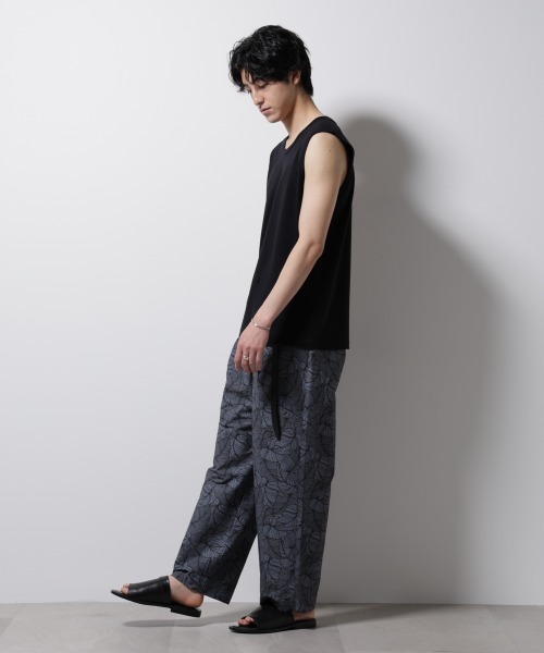 NANO universe（ナノユニバース）の「シルケットスムースノースリブプルオーバー（タンクトップ・メンズ・ブラック/スミクロ/ホワイト・S/M/L）」の20枚目の写真