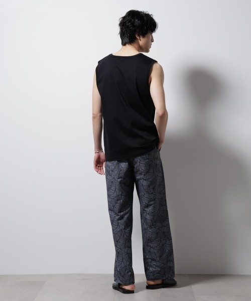 NANO universe（ナノユニバース）の「シルケットスムースノースリブプルオーバー（タンクトップ・メンズ・ブラック/スミクロ/ホワイト・S/M/L）」の18枚目の写真