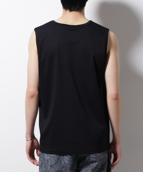 NANO universe（ナノユニバース）の「シルケットスムースノースリブプルオーバー（タンクトップ・メンズ・ブラック/スミクロ/ホワイト・S/M/L）」の8枚目の写真