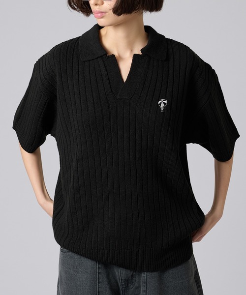 ONCILY（オンシェリー）の「SKIPPER POLO KNIT SHIRT / スキッパーポロ