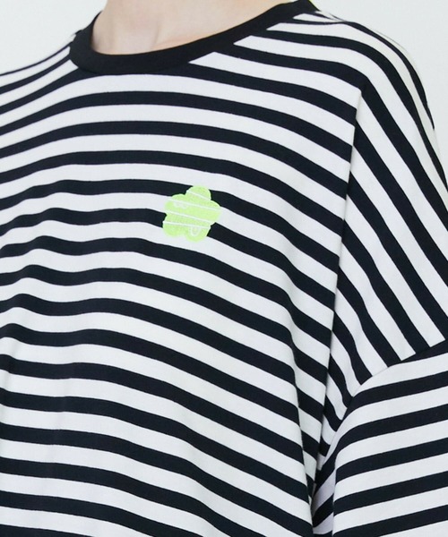 FRAPBOIS(フラボア)の「ボーダーカットワンピ(ワンピース・レディース・ブルー/ホワイト・1)」の7枚目の写真