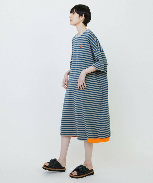 FRAPBOIS(フラボア)の「ボーダーカットワンピ(ワンピース・レディース・ブルー/ホワイト・1)」の15枚目の写真