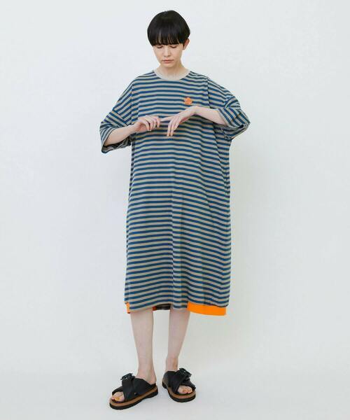 FRAPBOIS(フラボア)の「ボーダーカットワンピ(ワンピース・レディース・ブルー/ホワイト・1)」の19枚目の写真