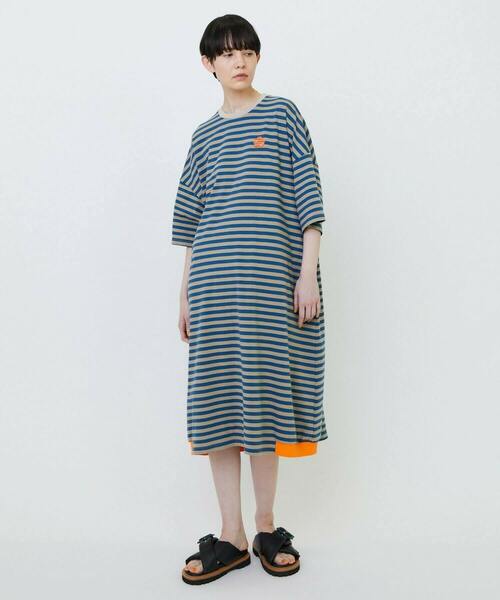 FRAPBOIS(フラボア)の「ボーダーカットワンピ(ワンピース・レディース・ブルー/ホワイト・1)」の20枚目の写真