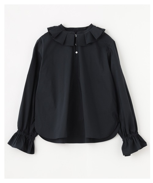 シャツ ブラウス ミルクフェド MILKFED BOW TIE COLLAR SHIRT レディース ボータイ 黒 ブラック MILKFED. シャツ ブラウス ミルクフェド MILKFED BOW TIE COLLAR