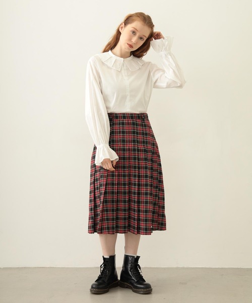 MILKFED.（ミルクフェド）の「MULTI RUFFLE COLLAR BLOUSE（シャツ/ブラウス・レディース・ブラック/ホワイト/ベージュ・ONE SIZE）」の15枚目の写真